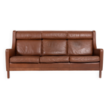 1970’s Danish Modern cognac leather sofa