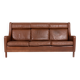 Canapé en cuir cognac danois moderne des années 1970