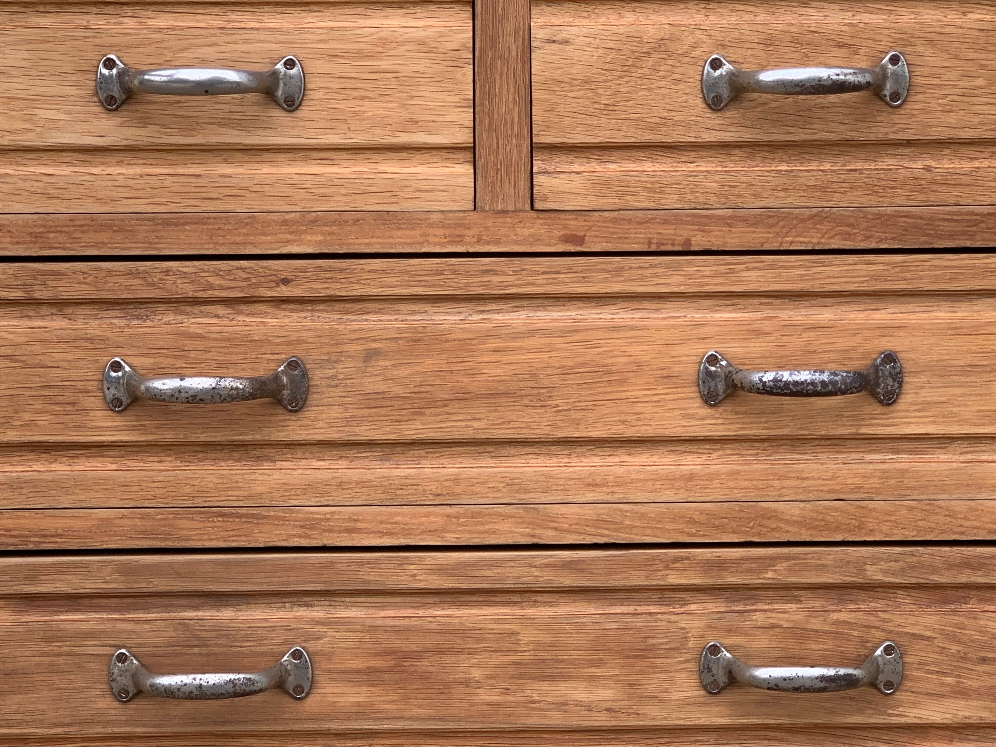 Buffet parisien vitré 1920 bois brut massif