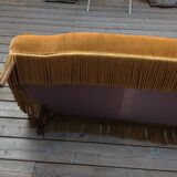 Yellow velvet toad sofa