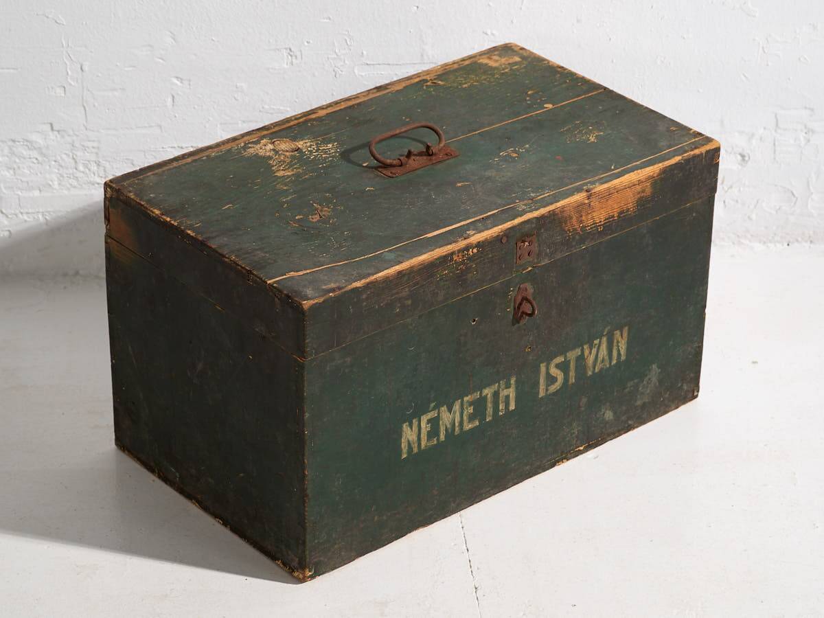 Antique green chest (c.1910) #13