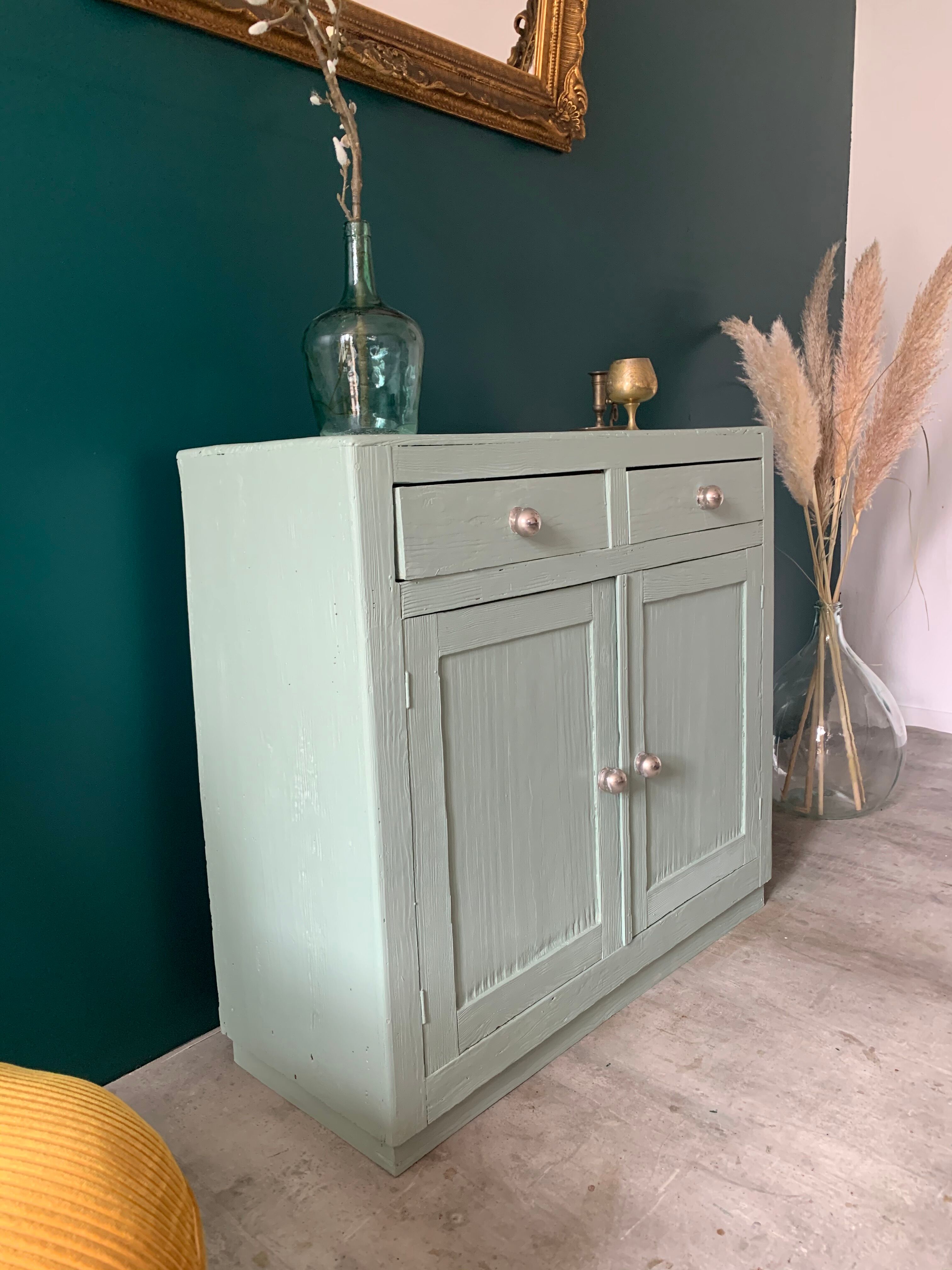 Old green "country" buffet