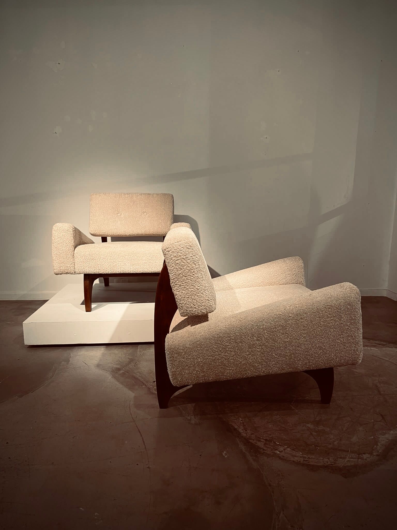 Pair of brazilian easy chairs, 1970s