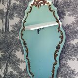 Miroir biseauté et églomisé style baroque vintage