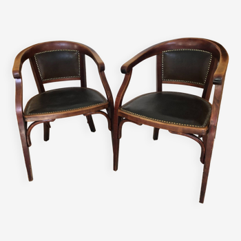 Pair of Fischel armchairs 1900