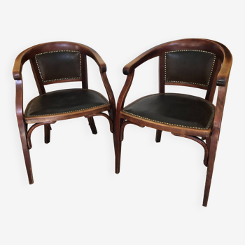 Paire de fauteuils Fischel 1900