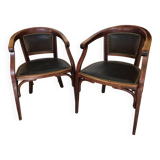 Pair of Fischel armchairs 1900