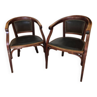 Pair of Fischel armchairs 1900