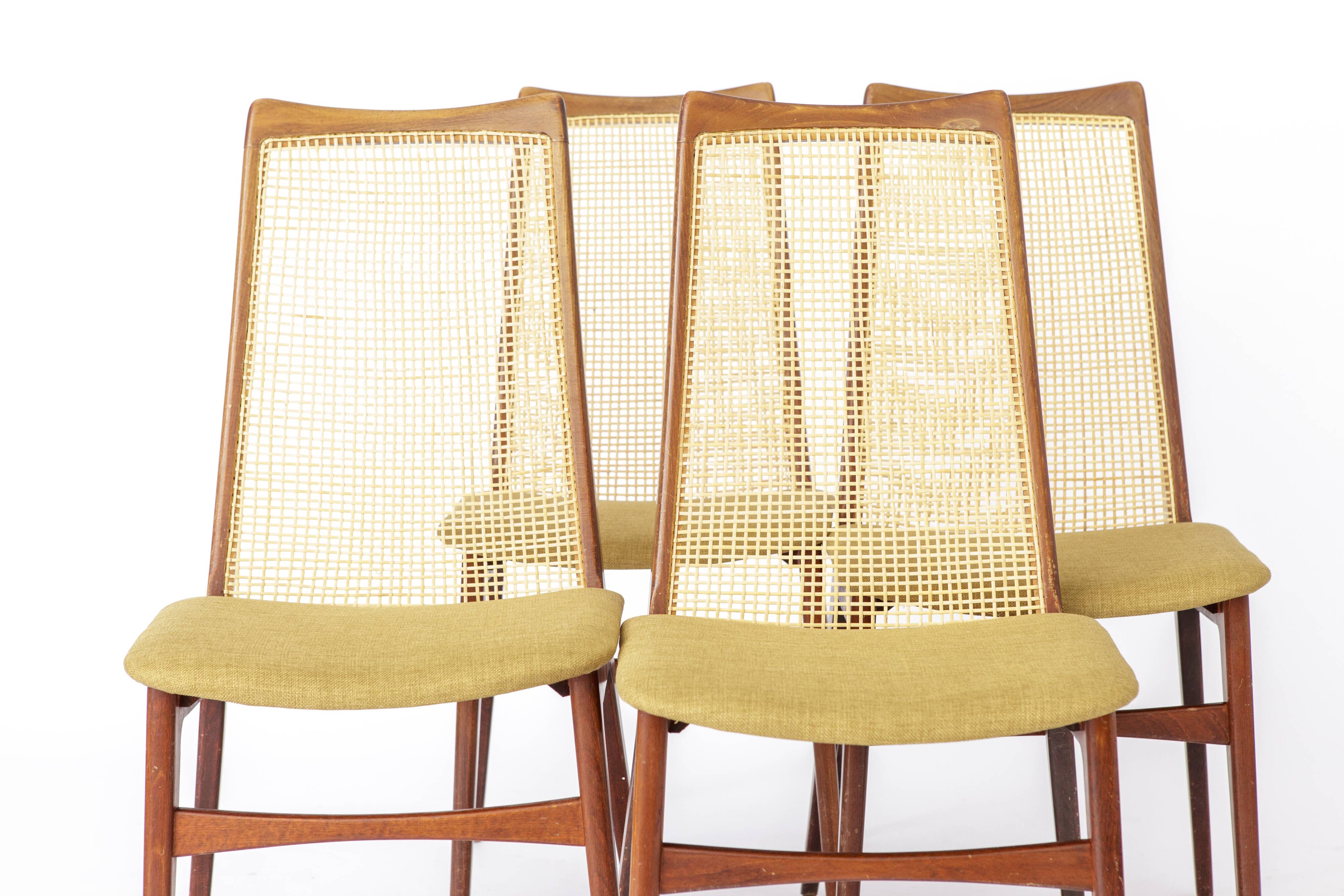 Set 4 Dining Chairs 1960s by Wilhelm Benze GmbH, Germany