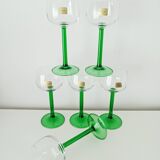 Set of 6 Luminarc white wine glasses