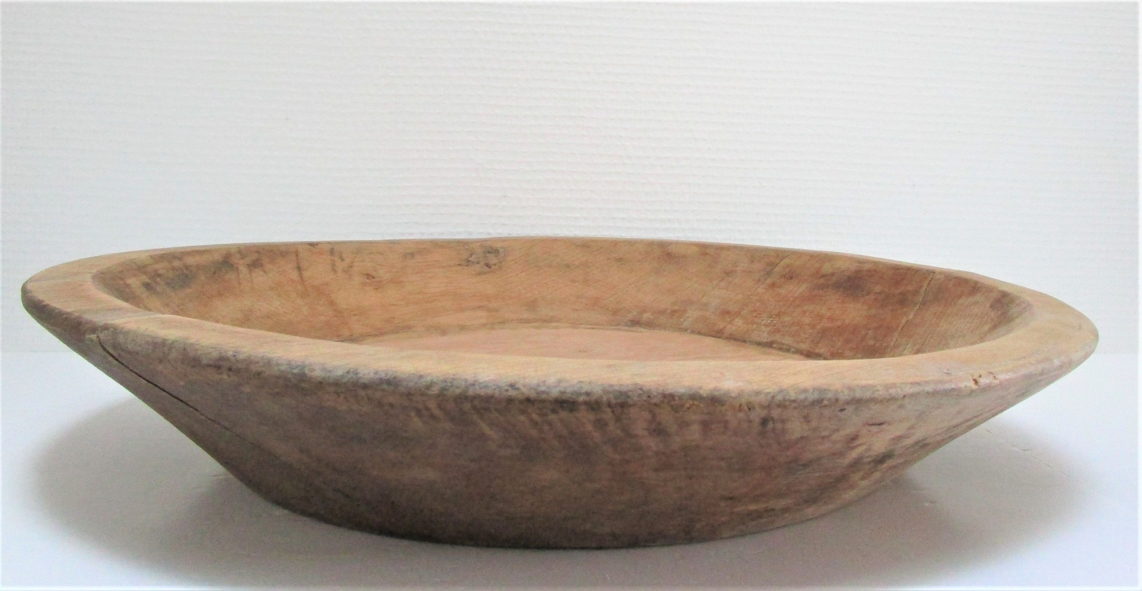 Large flat solid wood patinated vintage popular art