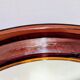 Vintage round orange plexiglass mirror Space Age 1970s