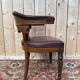 Fauteuil de bureau – Style Napoléon III – Chêne et cuir – XIXe s.