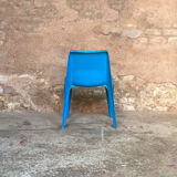 Chair blue casting by Helmut Batzner