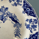 Set of 7 flat plates in Gien earthenware, Delft décor