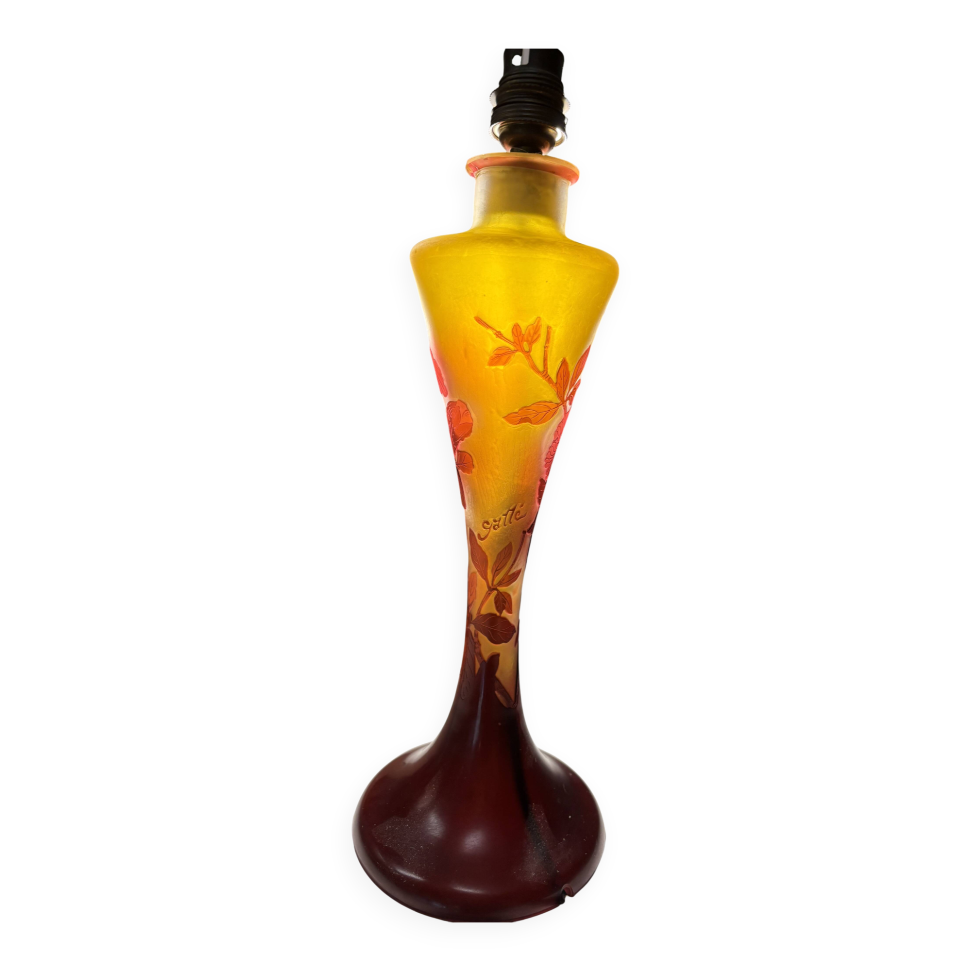 Gallé lamp base