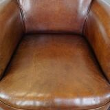 Set of 2 sheepskin leather armchairs