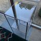 Chromium metal and glass side table 1970s