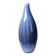 Grand vase poire vintage verre fumé doublé d'opaline bulle de savon Murano