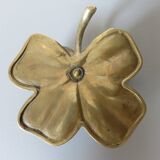 Flower candle "4-leaf clover" in 70s brass