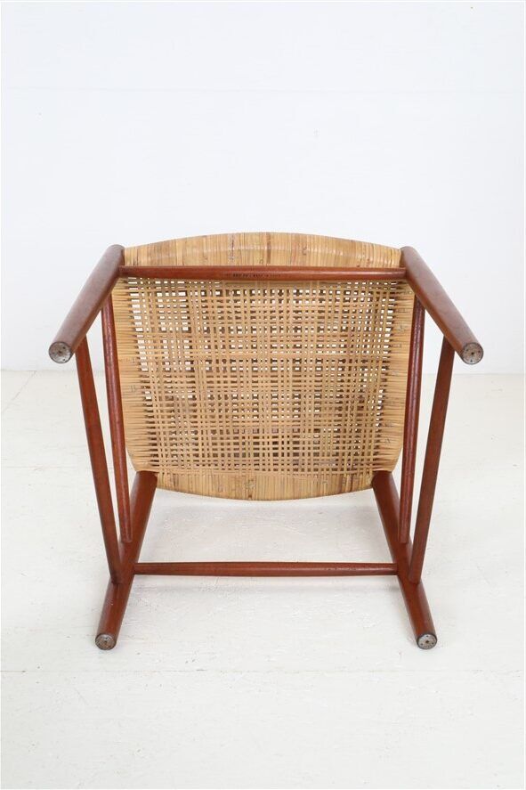 Set of 2 “316” teak/rattan chairs by Peter Hvidt & Orla Mølgaard Nielsen for Søborg Møbler / 1960s