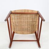 Set of 2 “316” teak/rattan chairs by Peter Hvidt & Orla Mølgaard Nielsen for Søborg Møbler / 1960s