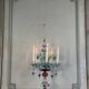Multicoloured Venetian glass girandole from Murano, 19th century.