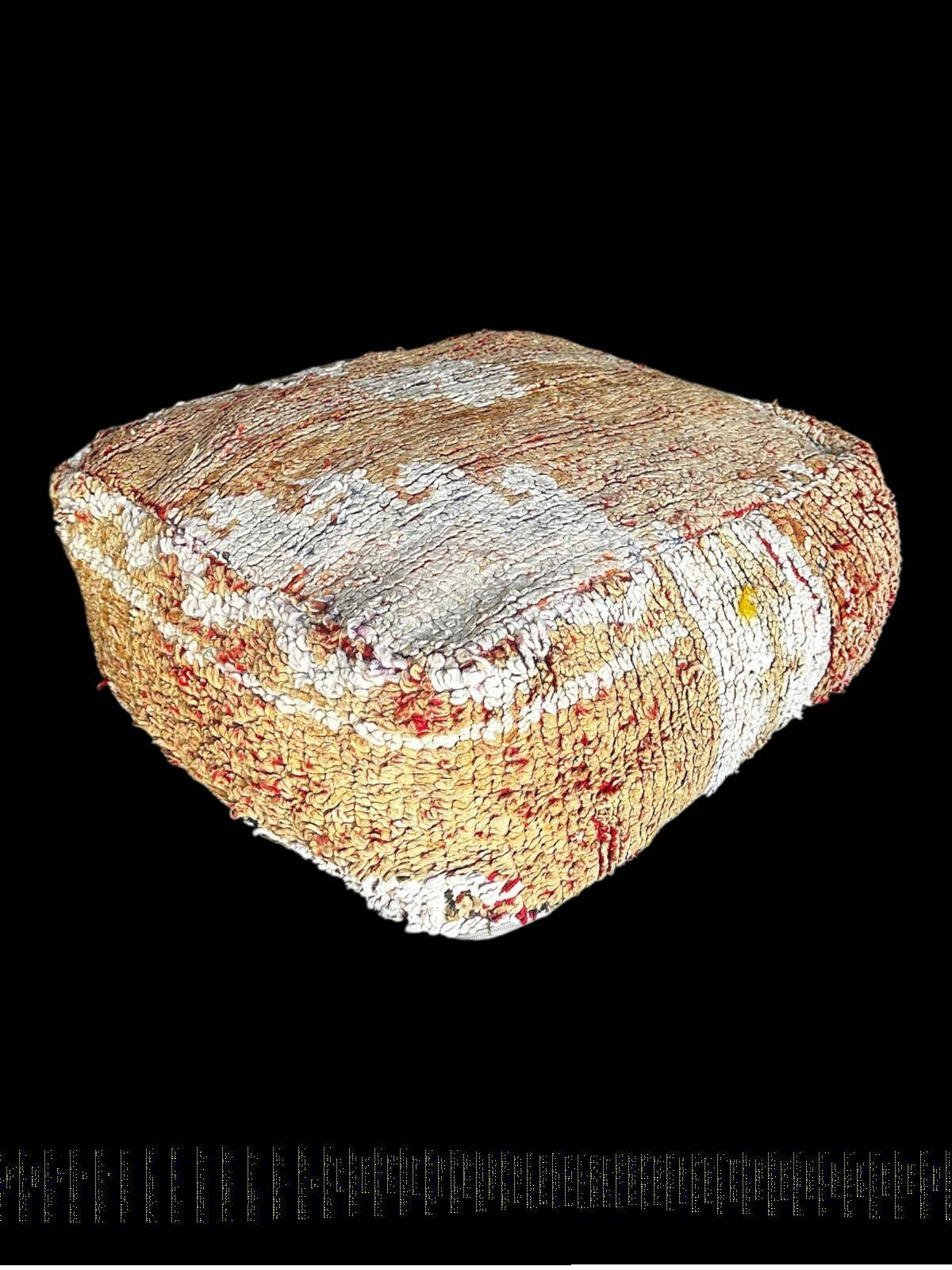 Moroccan wool pouf