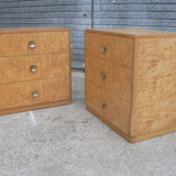 Pair of art deco bedside commode