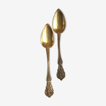 2 spoons solid silver vermeil minerva 2