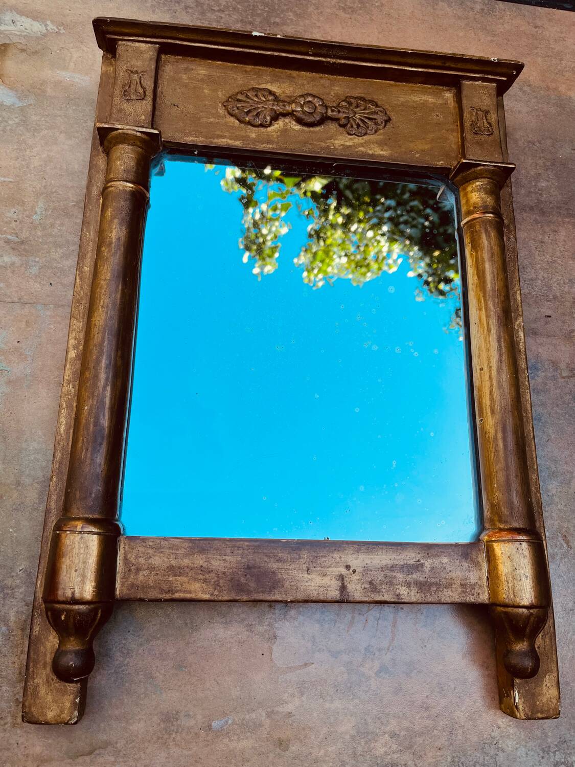 Gilded wooden mirror