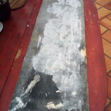 White veined black marble fireplace