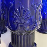 8 verres Pilgrim bleu cobalt