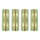 Contemporary Rectangular Murano Glass Wall Sconces With Chrome Finish – Set