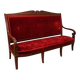 18th Century French Hand Carved Mahogany Upholstered Sofa in the style of George Jacob