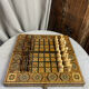 Jeu d’échec et de backgammon, coffret en marqueterie