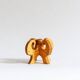 Wooden Christmas candle holder with four goat heads, Sweden, 1970s