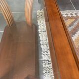 Coffee table in wood and tempered glass Antoine Motard