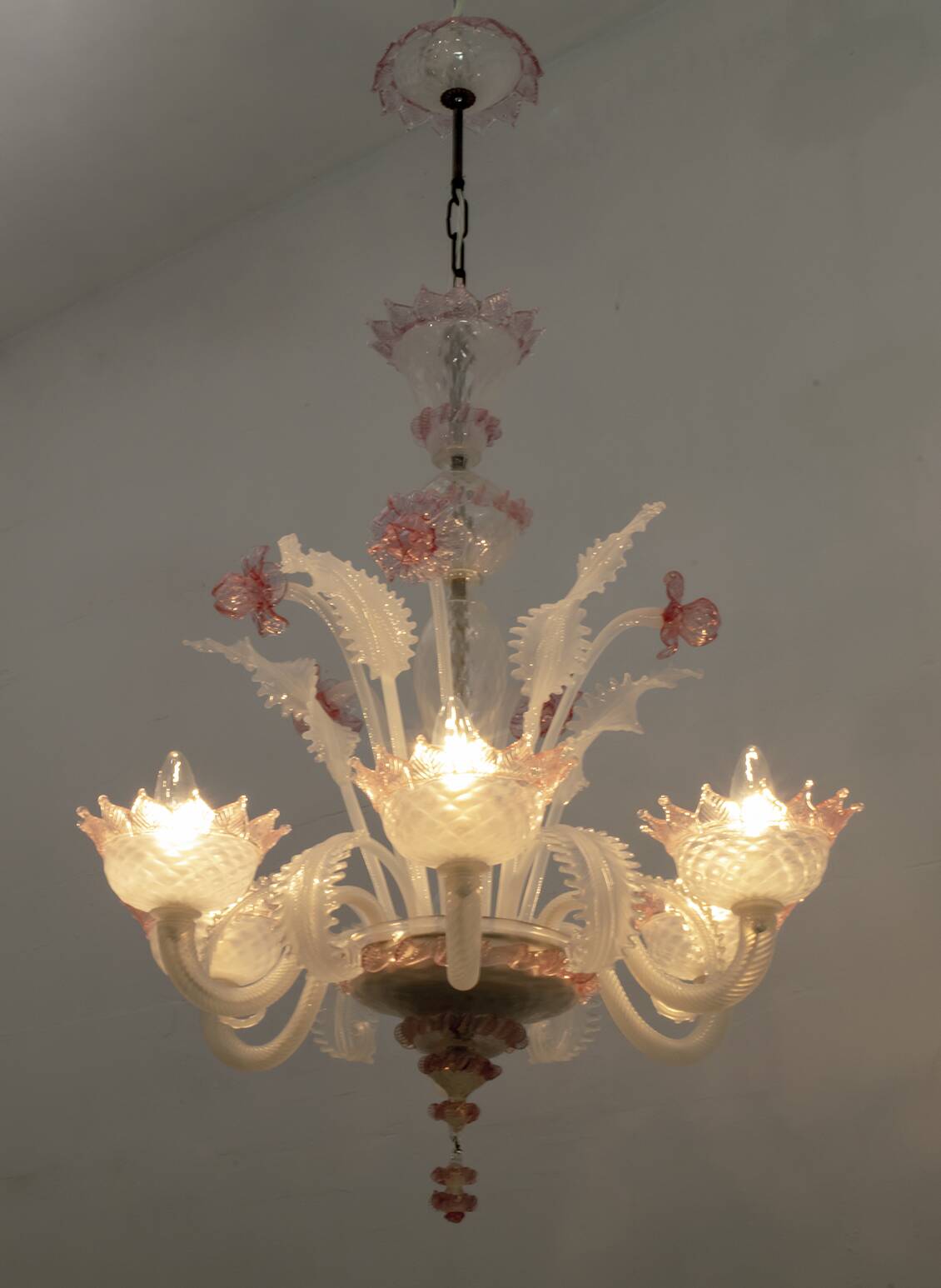 20th Century Modern Venetian Murano Glass Chandelier "Ca'rezzonico" Style