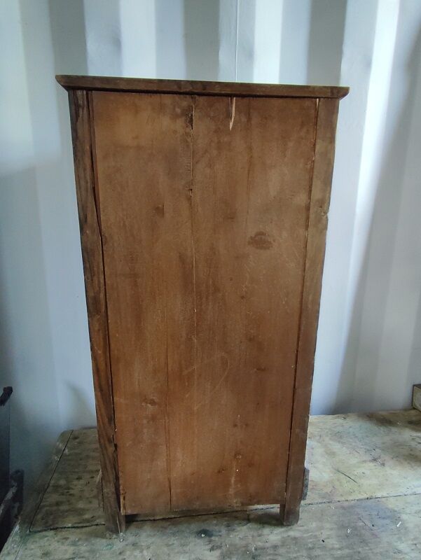 Bedside table night solid wood vintage antique door drawer