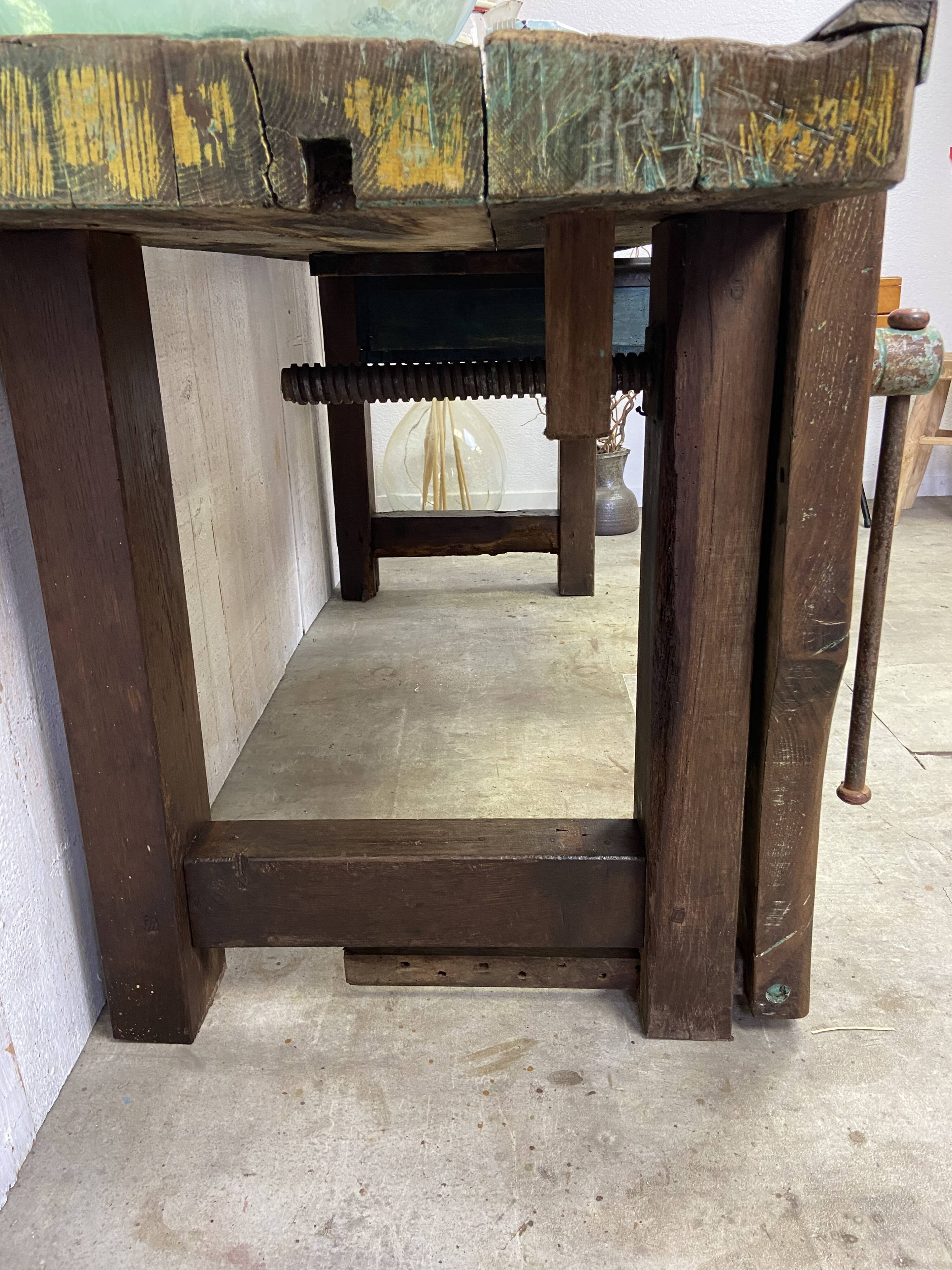 Vintage carpenter's workbench