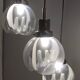 Murano Glass and Varnished Metal 3-Light Pendant by Toni Zuccheri for Venini