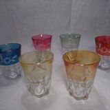 6 vintage liqueur glasses 50