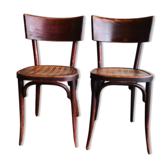 2 bistro chair, Parisian café, Lelion, 1930s