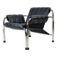 Lounge Chair By Viliam Chlebo In Chrome And Leatherette, Kodreta 1980s