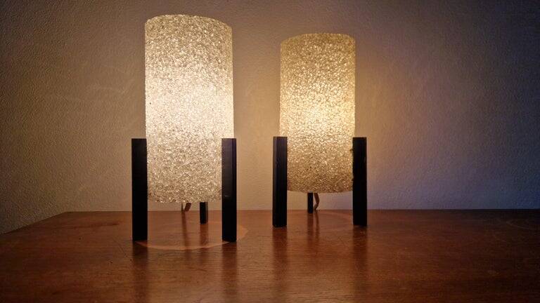 Pair of Midcentury Table Lamps Rockets, Germany, 1970s