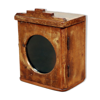 Wall display case - old Burmese teak clock box