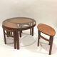 Teak and glass coffee table