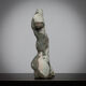 Pair of male torso sculptures by Francine Govers, 1990s