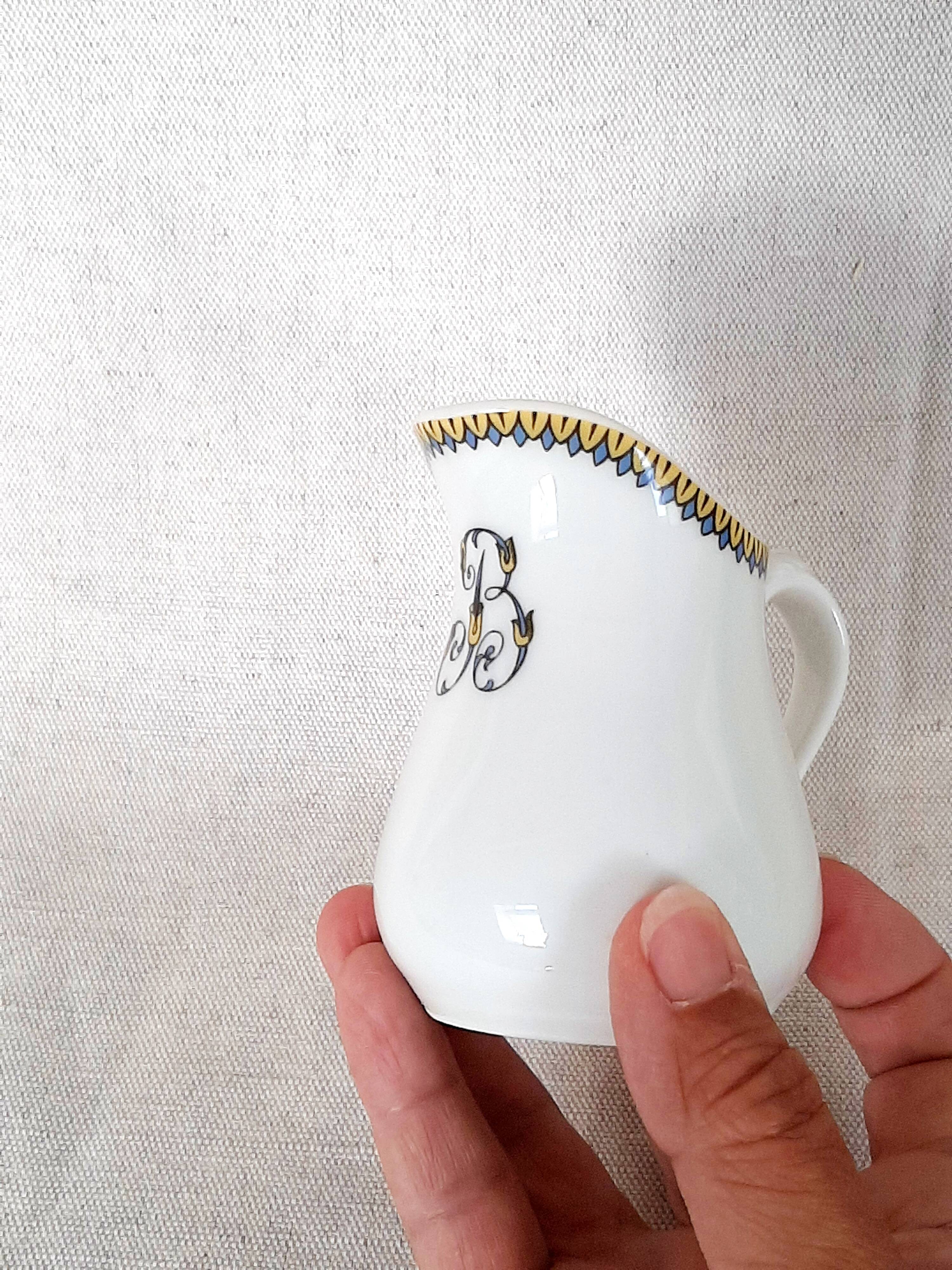 Haviland Limoges Monogrammed B Milk Jug